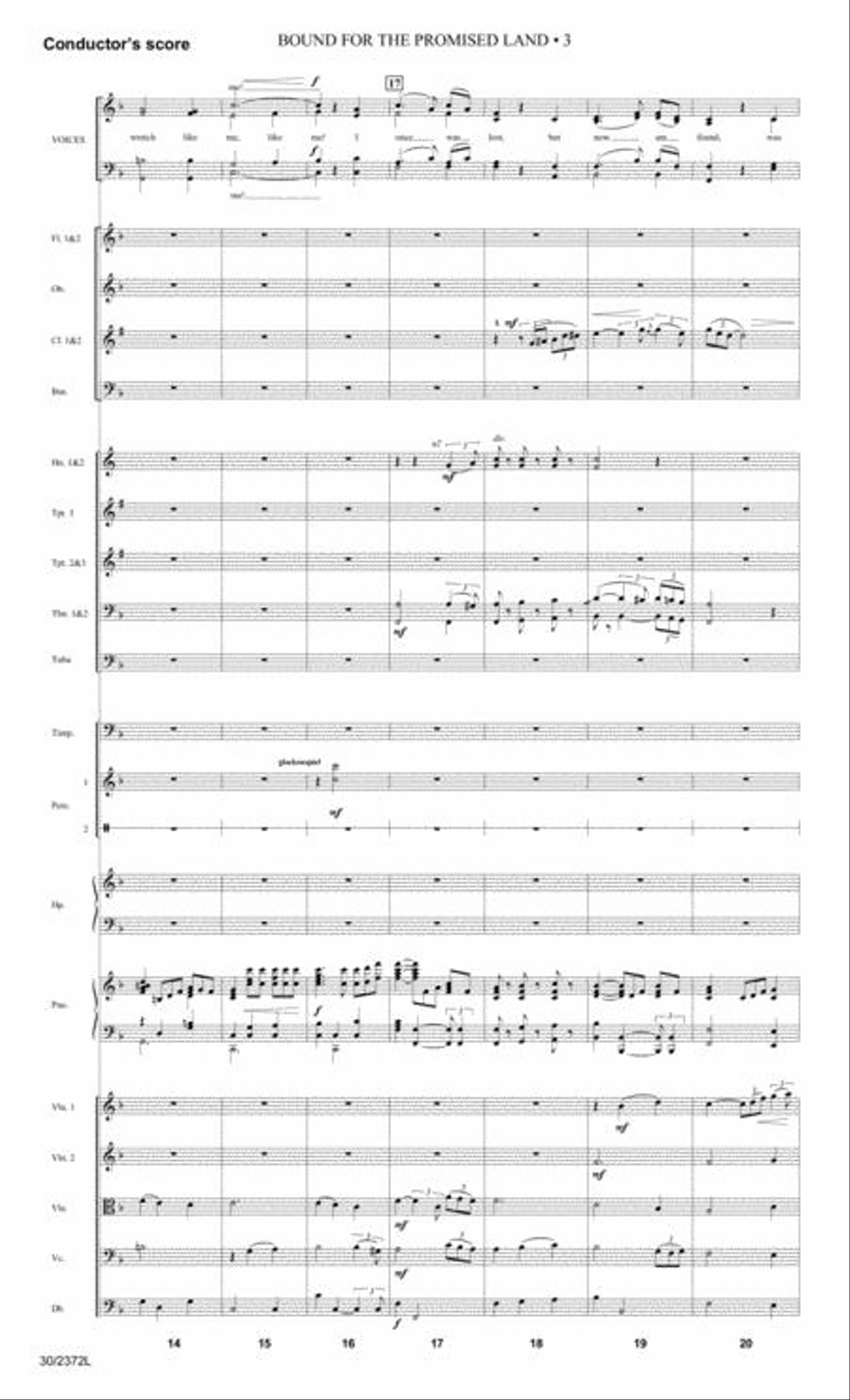 Bound for the Promised Land - Orchestra Score and Parts