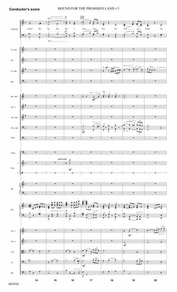 Bound for the Promised Land - Orchestra Score and Parts