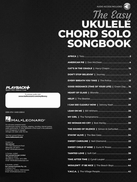 The Easy Ukulele Chord Solo Songbook image number null