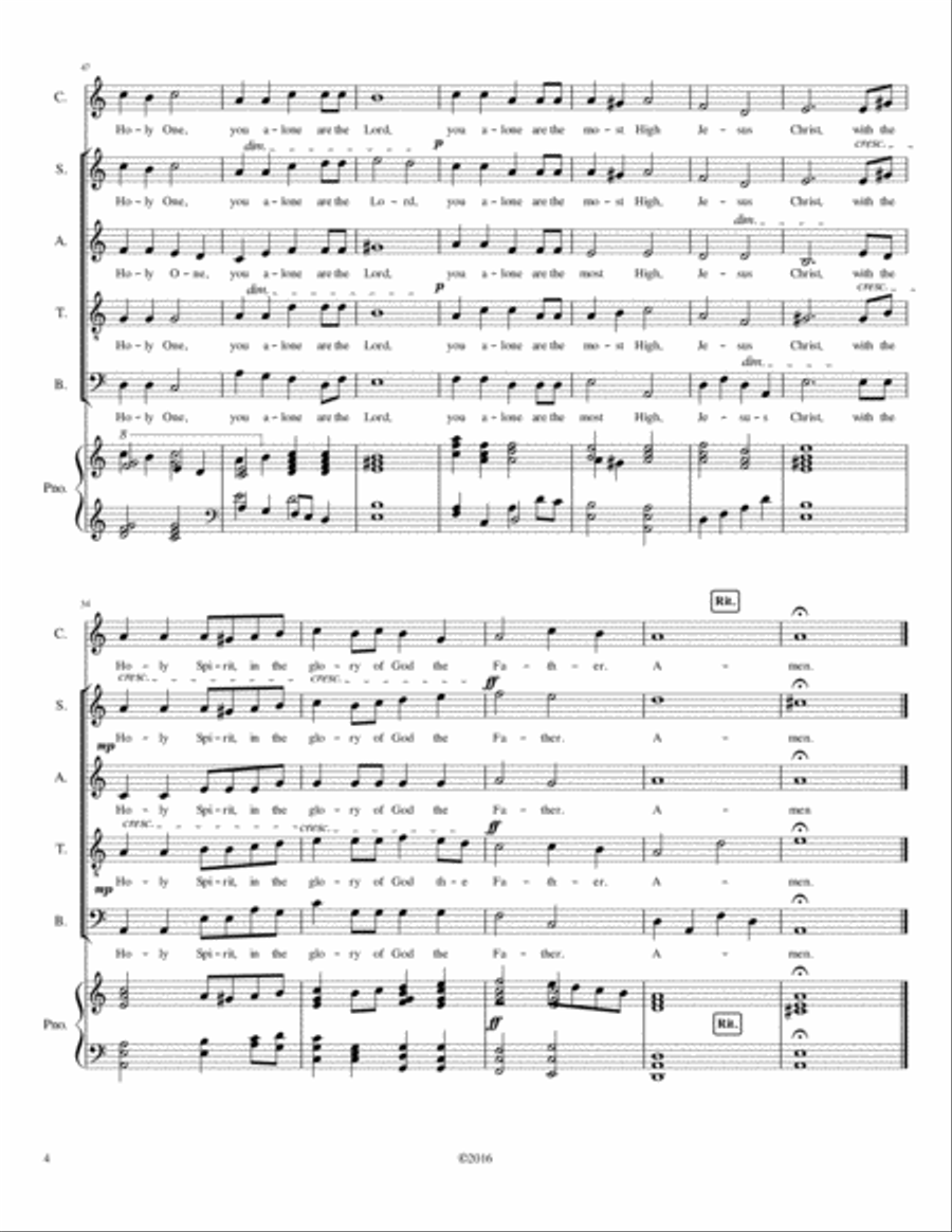 Mass of Mercy in A minor 4-Part scores gallery preview page 5