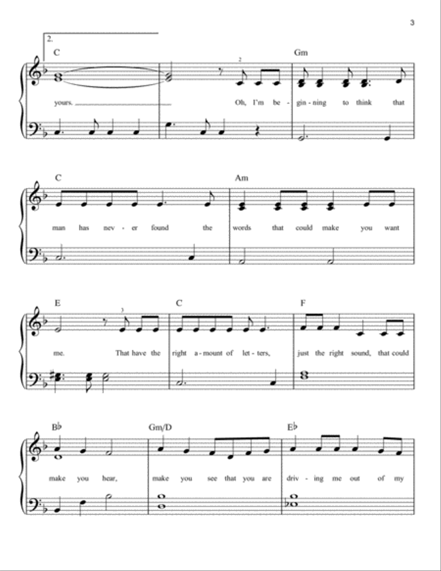 Cherish Easy Piano scores gallery preview page 3