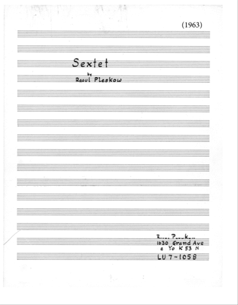 [Pleskow] Sextet Small Ensemble scores gallery preview page 3