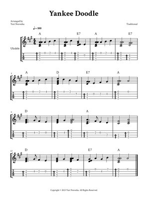 Book cover for Yankee Doodle - Fingerstyle Ukulele (with TAB)