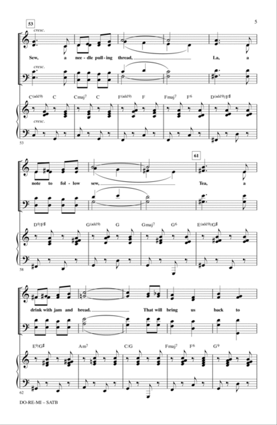 Do-Re-Mi (arr. Roger Emerson) 4-Part scores gallery preview page 4