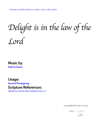 Delight is in the law of the Lord