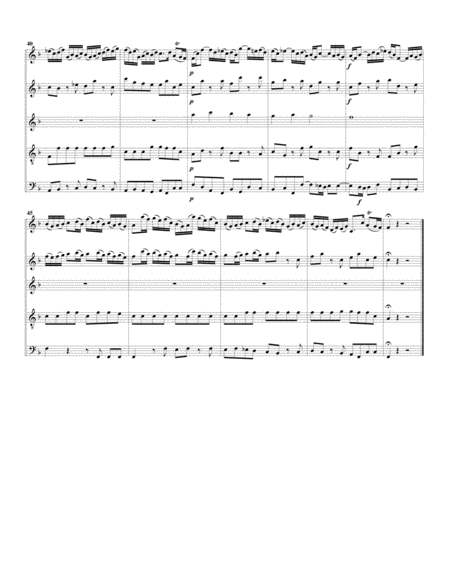 Choral: Der Gott, der mir hat versprochen from Cantata BWV 13 (arrangement for 5 recorders) image number null