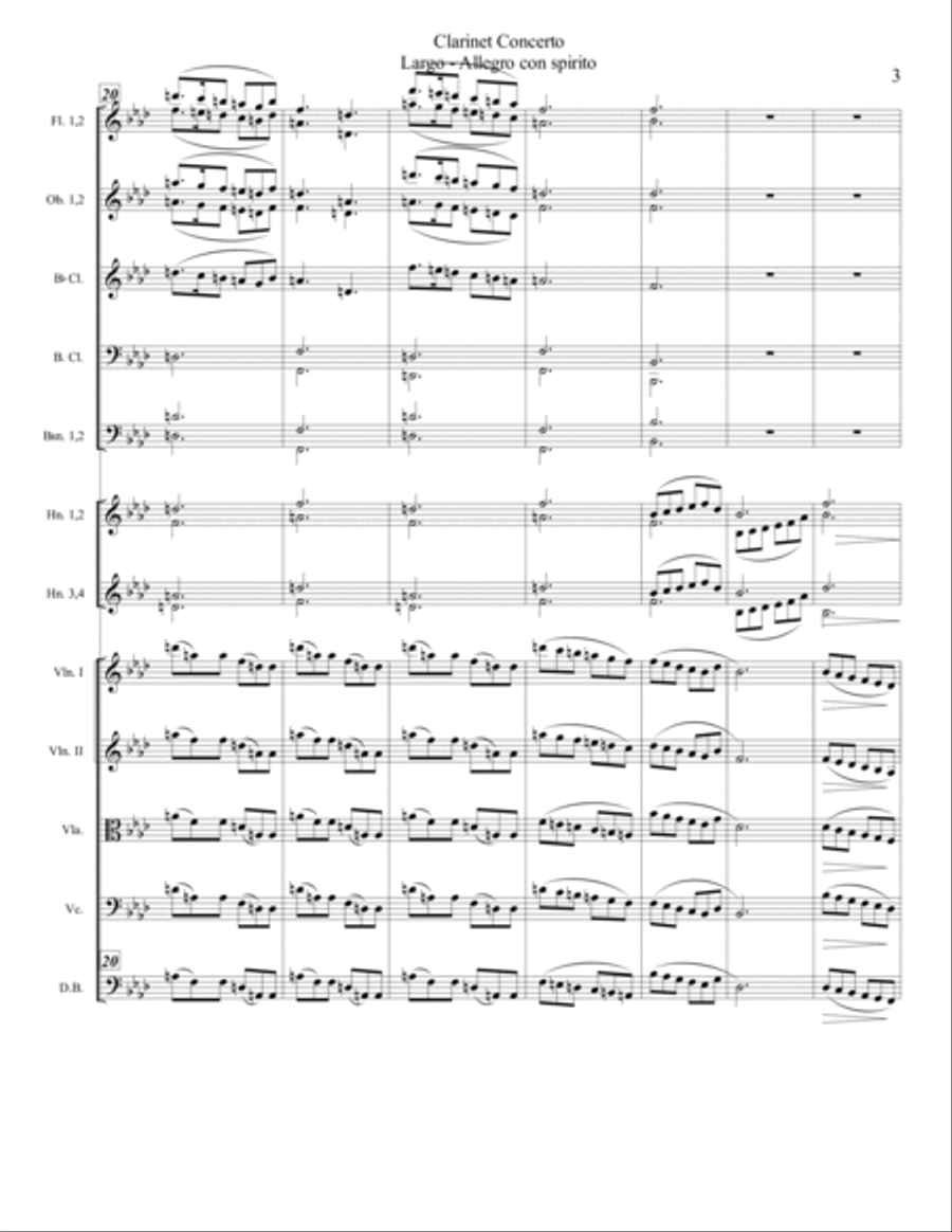 Concerto For Clarinet And Chamber Orchestra (score only) Chamber Orchestra scores gallery preview page 4