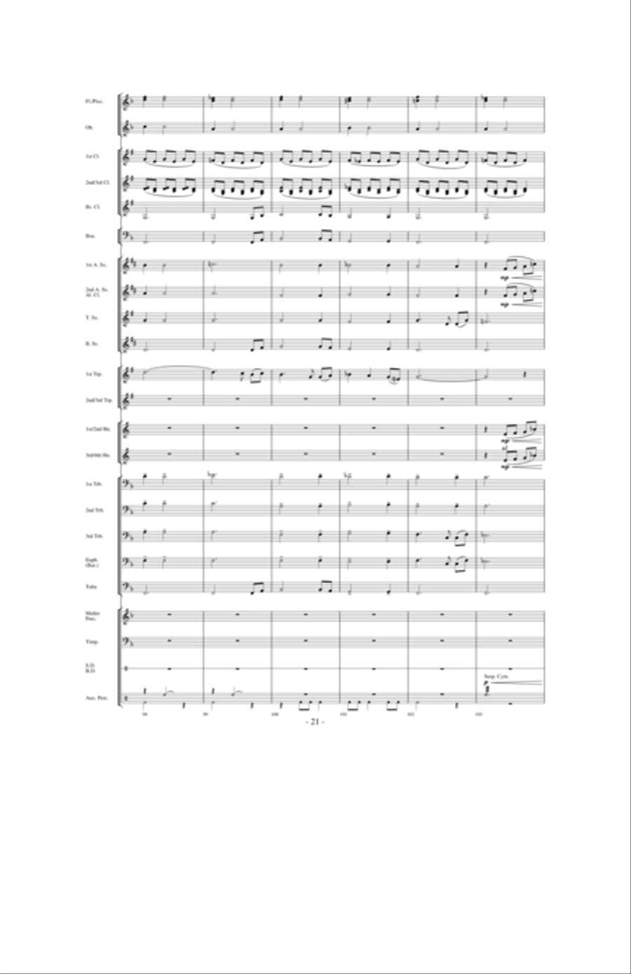 Dancing With The Wind Concert Band scores gallery preview page 20