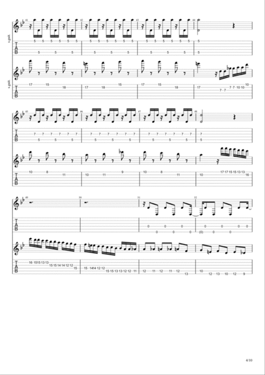 Vivaldi - Summer Presto - Guitar Duet Acoustic Guitar scores gallery preview page 4