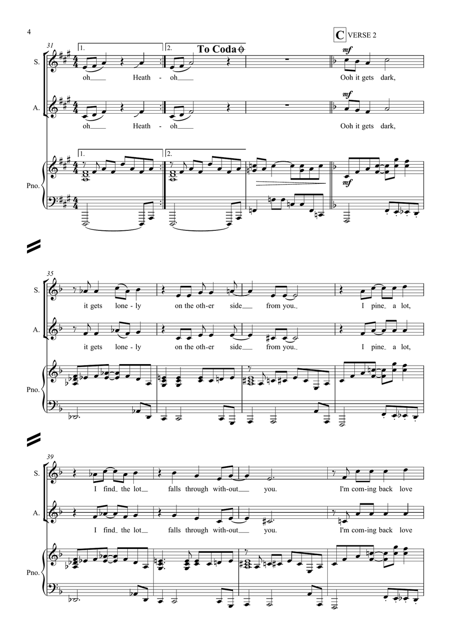 Wuthering Heights 4-Part scores gallery preview page 4