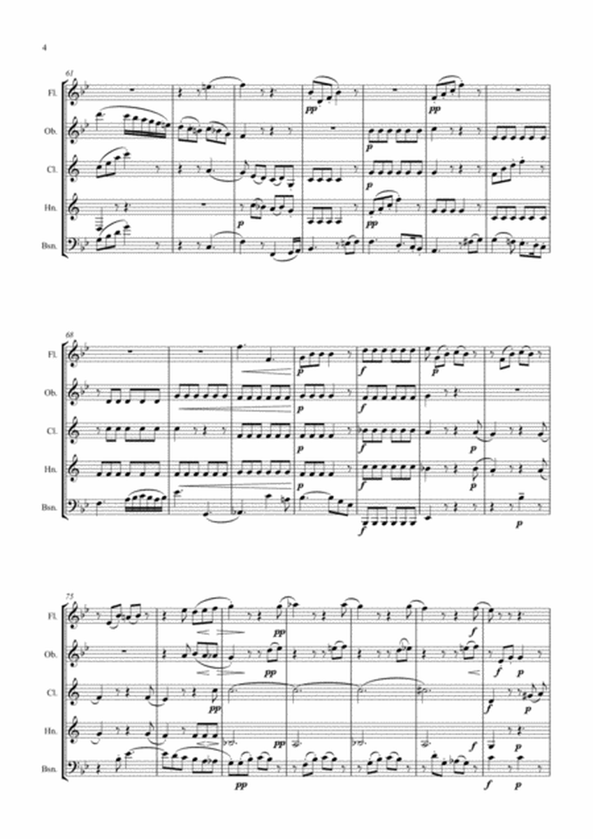 Beethoven: Wind Octet in Eb major Op.103 Mvt.II Andante: wind quintet image number null