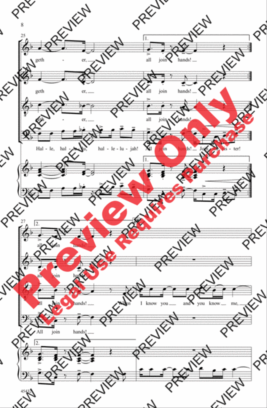 All Join Hands! All Join Hands! 4-Part scores gallery preview page 8