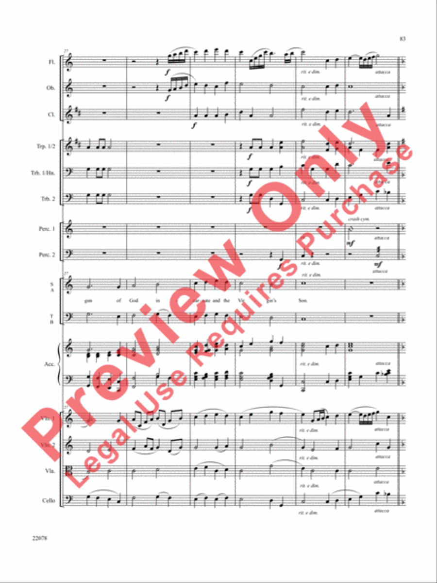 A Christmas Carol (Instrumental Parts) Choir scores gallery preview page 84