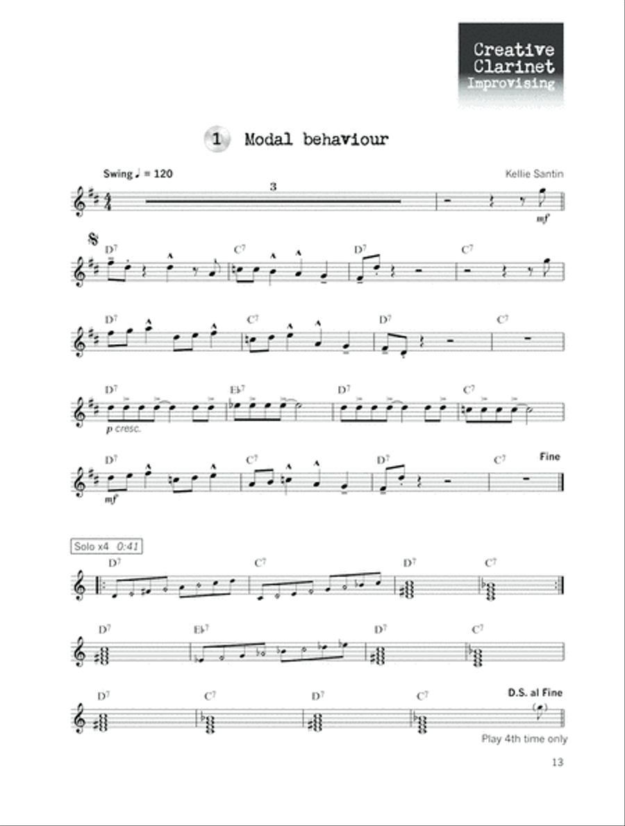 Creative Clarinet Improvising + CD Clarinet scores gallery preview page 5