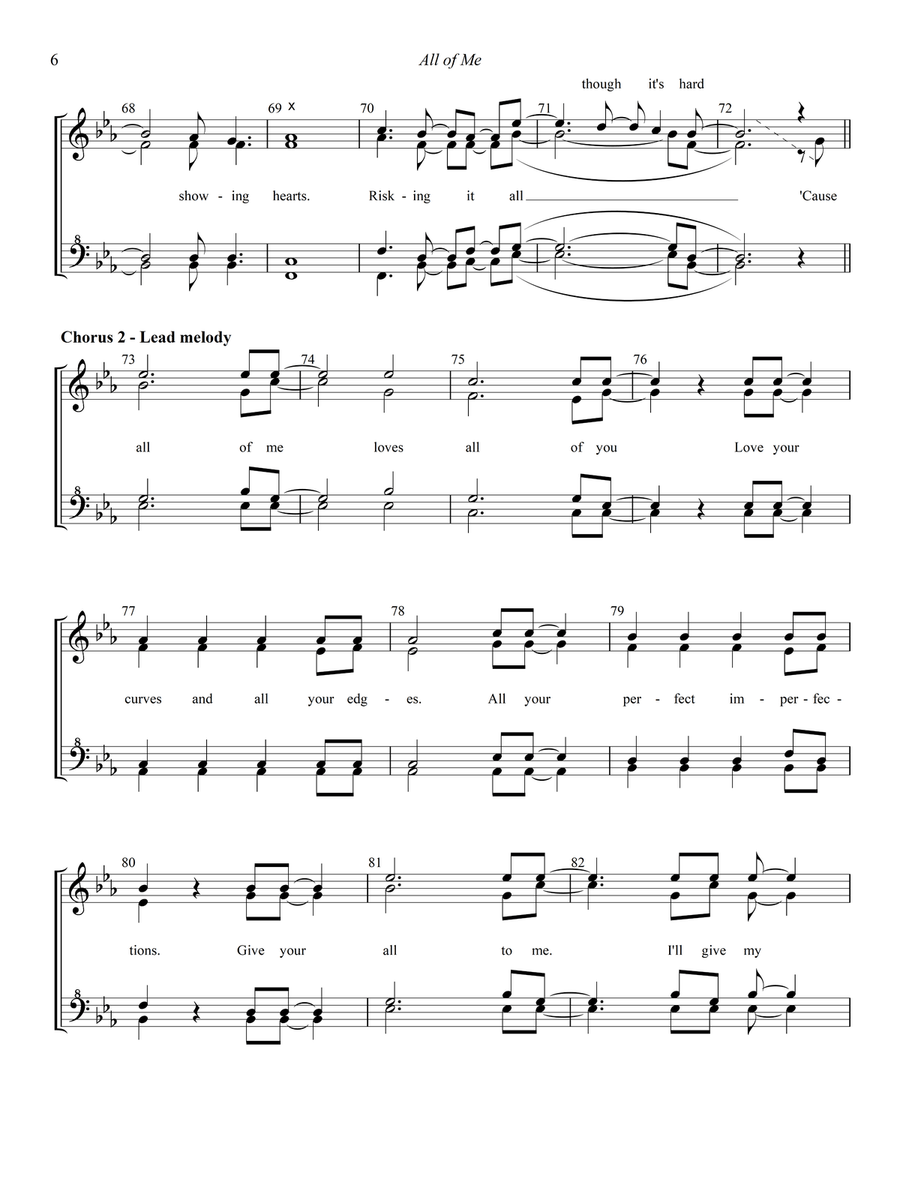 All Of Me SSAA scores gallery preview page 6