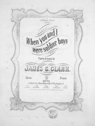 Book cover for When You and I Were Soldier Boys