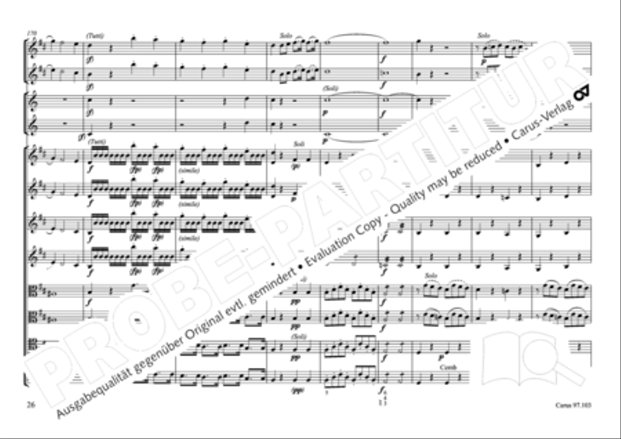 Concertone in D major Horn scores gallery preview page 27