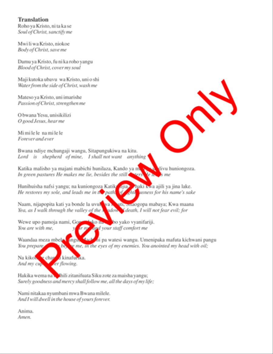 Maombi na Sifa (Prayer and Praise) 4-Part scores gallery preview page 4