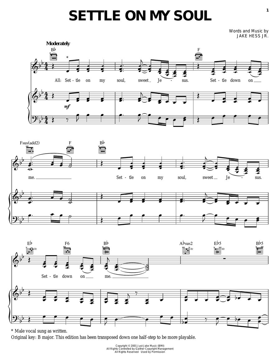 Settle On My Soul Settle On My Soul Acoustic Guitar scores gallery preview page 1