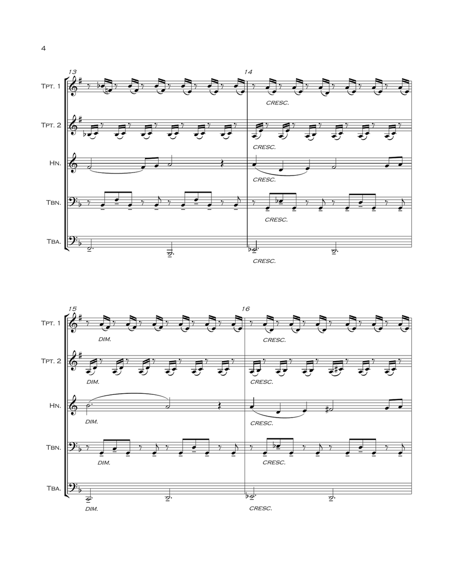 The Swan (Brass Quintet) Brass Quintet scores gallery preview page 5