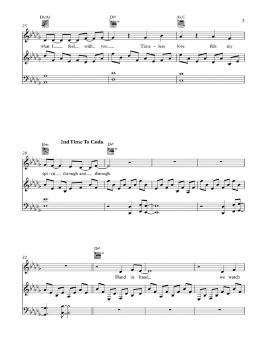 Echoes of Eternity Piano, Vocal, Guitar scores gallery preview page 4