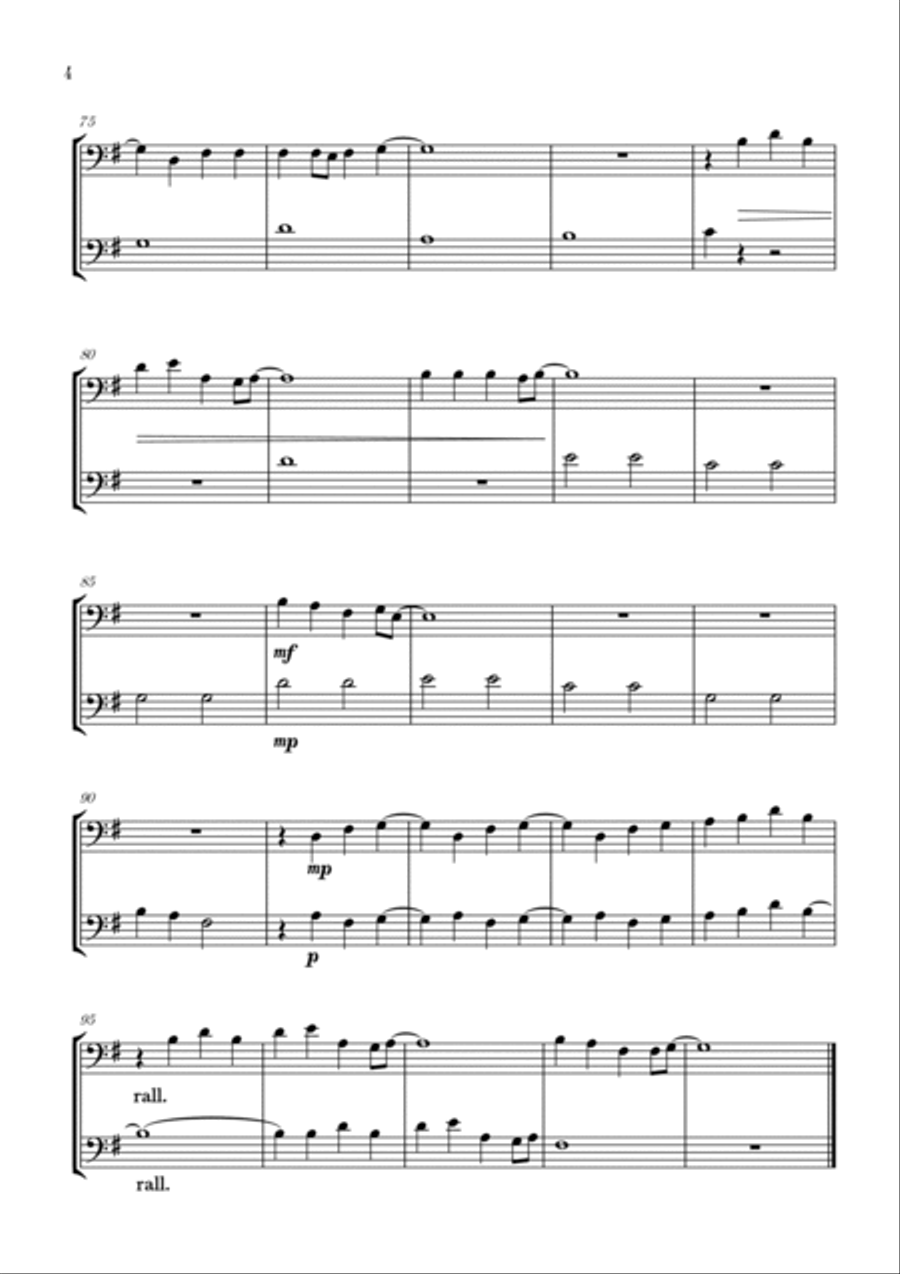 Love Is Gone Trombone Duet scores gallery preview page 4