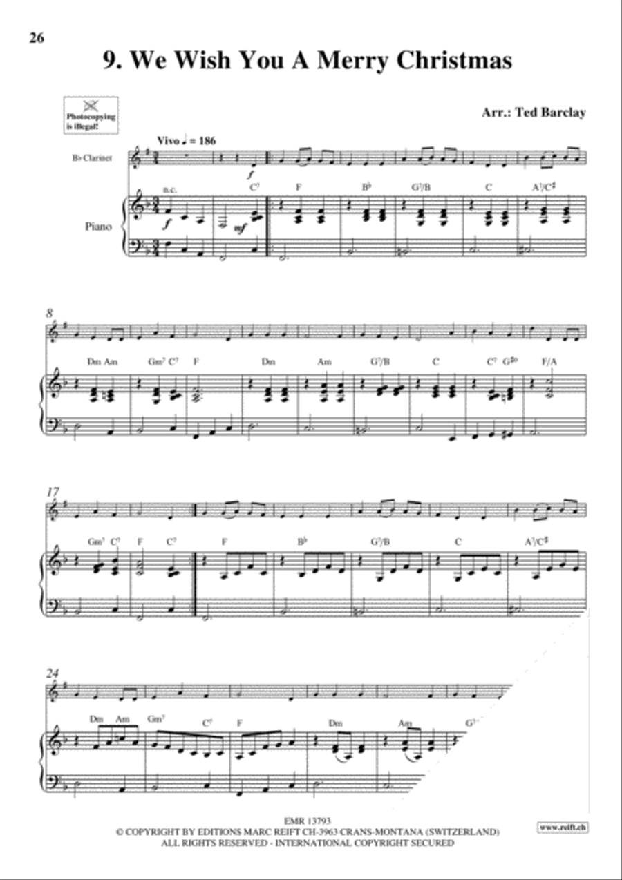 10 Easy Christmas Solos Clarinet Solo scores gallery preview page 11