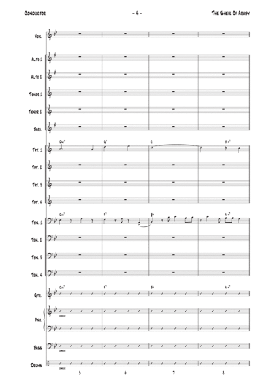 The Sheik Of Araby Jazz Ensemble scores gallery preview page 4
