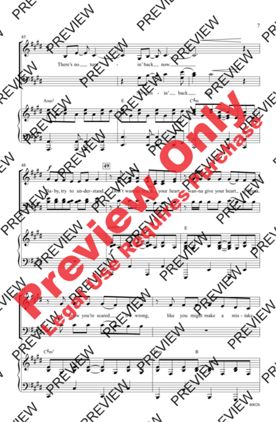 Give Your Heart a Break - SoundTrax CD (CD only) Choir scores gallery preview page 7