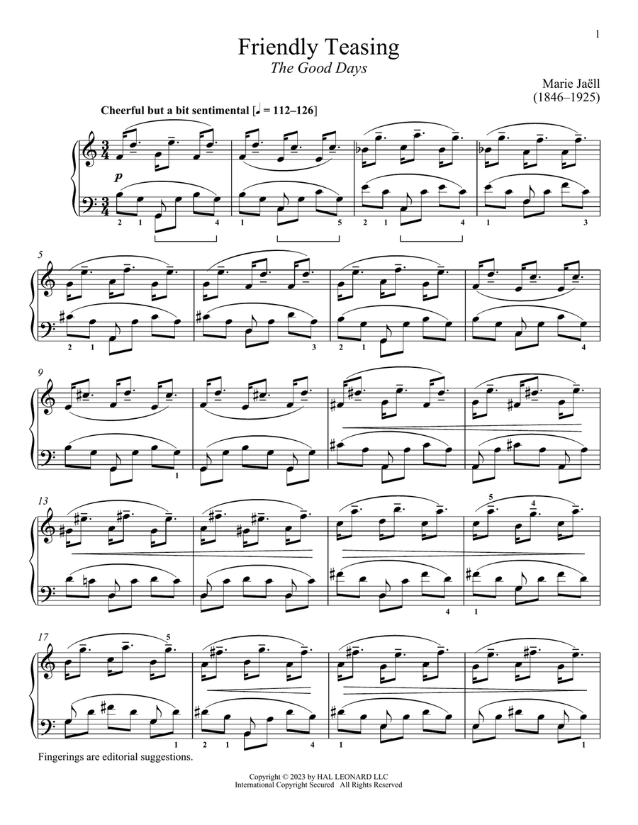 Friendly Teasing Piano Solo scores gallery preview page 1