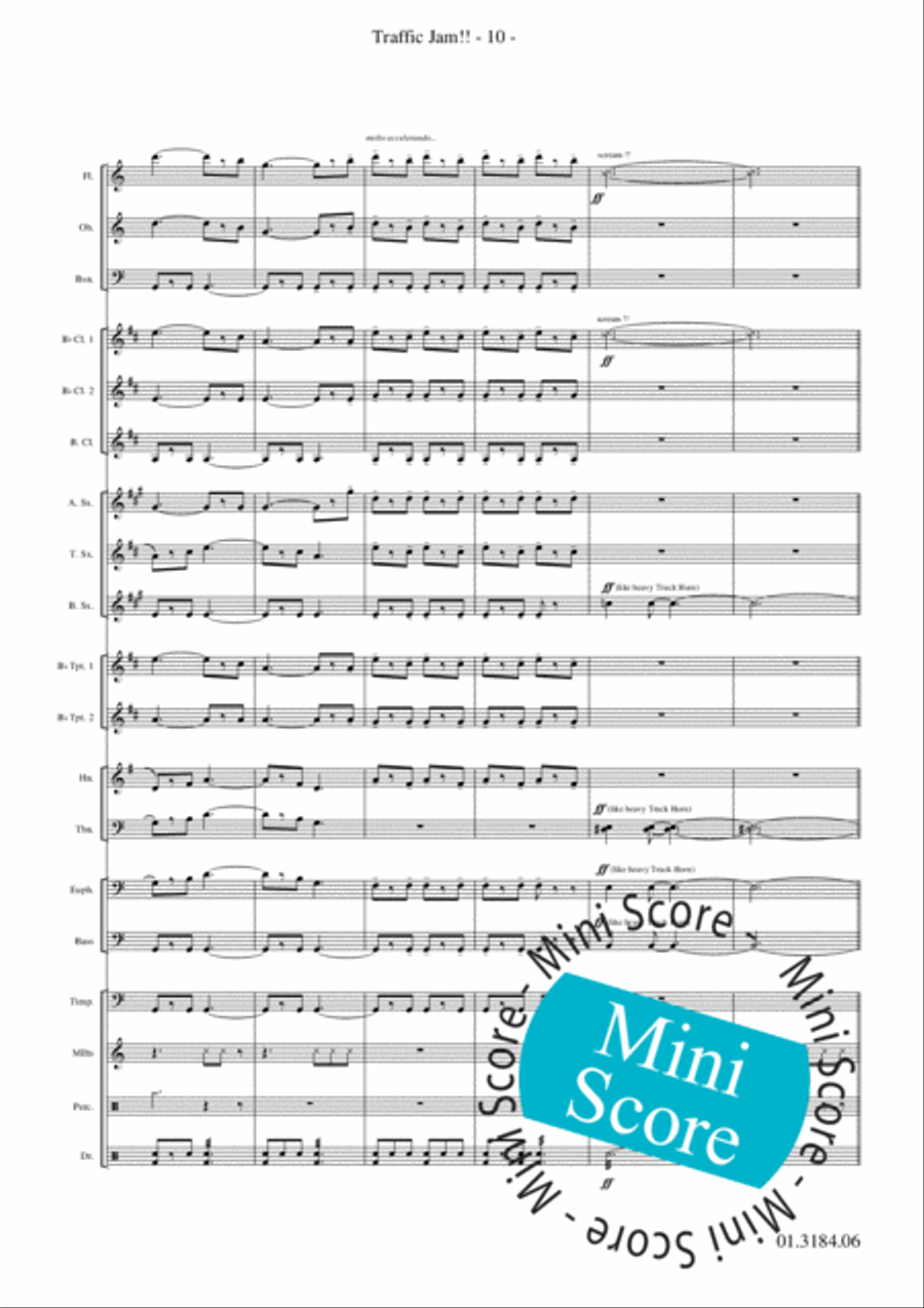 Traffic Jam!! Concert Band scores gallery preview page 14