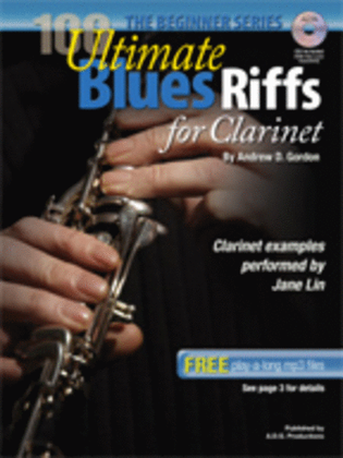 Book cover for 100 Ultimate Blues Riffs for Clarinet Beginner Series
