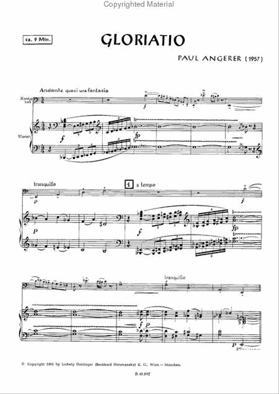 Gloriatio Double Bass scores gallery preview page 2