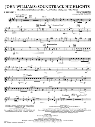 John Williams: Soundtrack Highlights (arr. Ted Ricketts) - Bb Trumpet 2