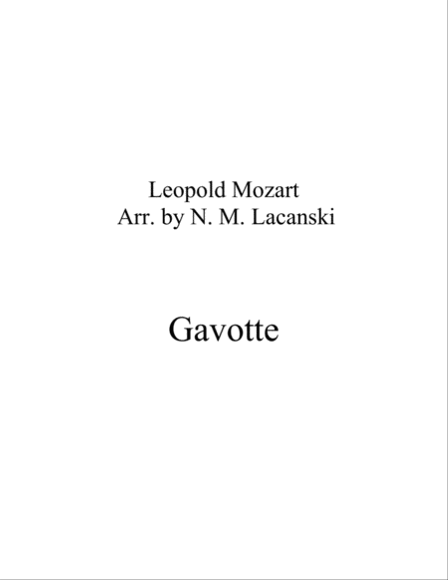 Gavotte Gavotte String Duet scores gallery preview page 1