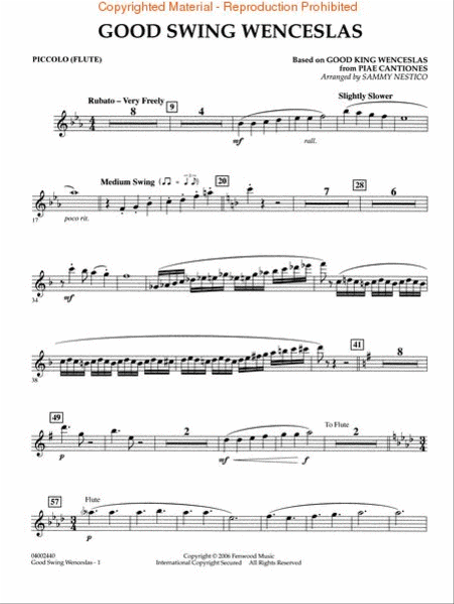 Good Swing Wenceslas Concert Band scores gallery preview page 4