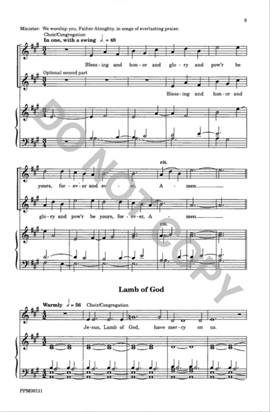 Communion Service Communion Service Unison Choir scores gallery preview page 10