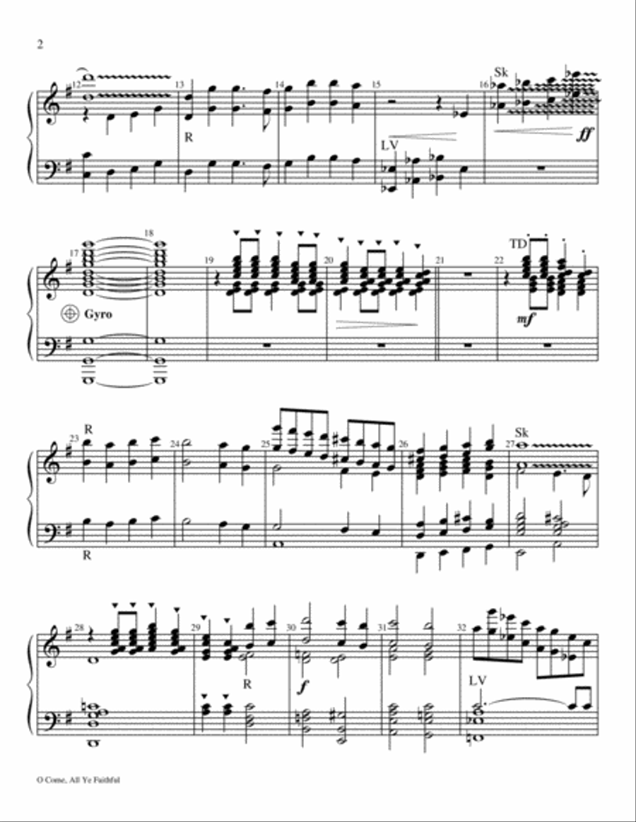 O Come, All Ye Faithful 4-Part scores gallery preview page 3