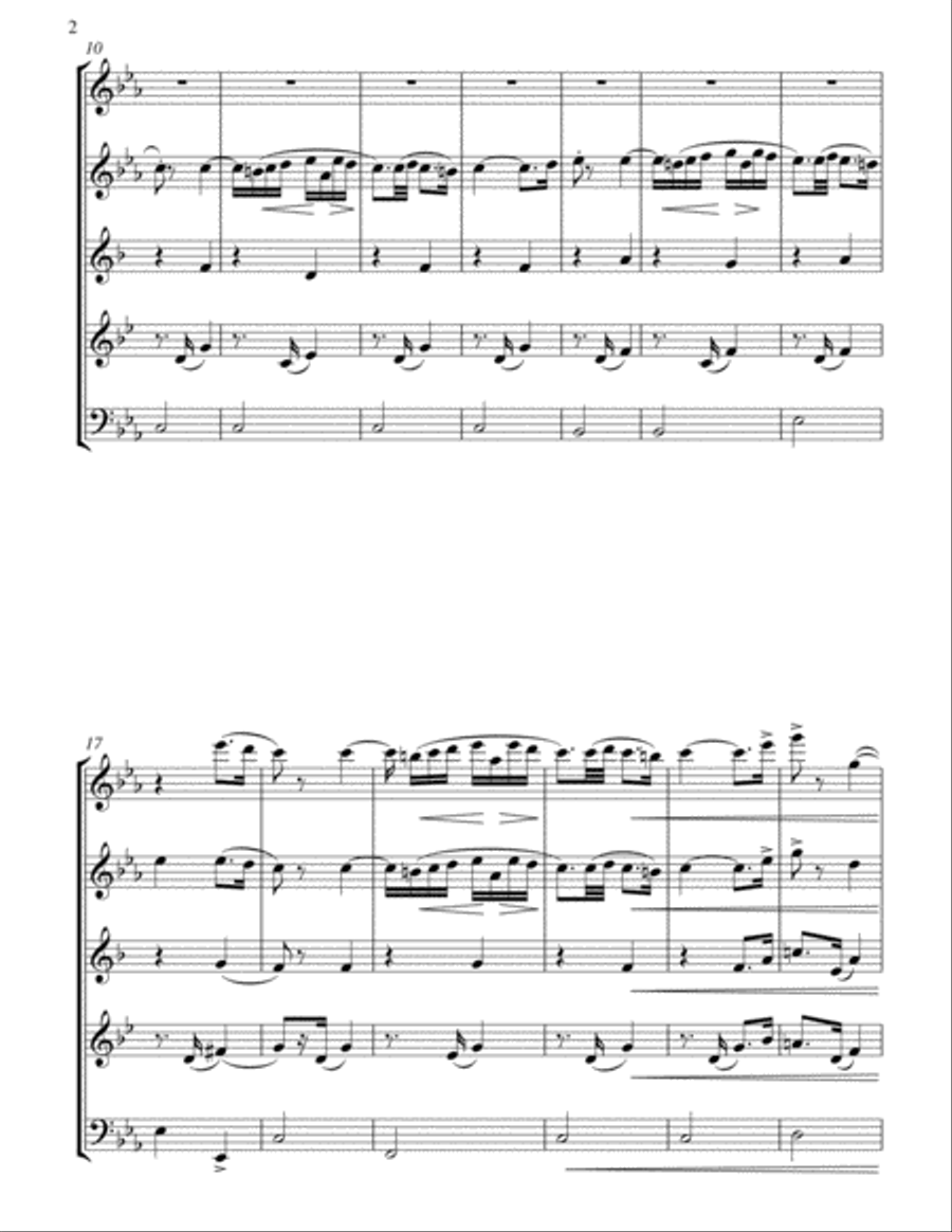 Themes From Hungarian Rhapsody, No. 2: Wind Quintet Woodwind Quintet scores gallery preview page 3