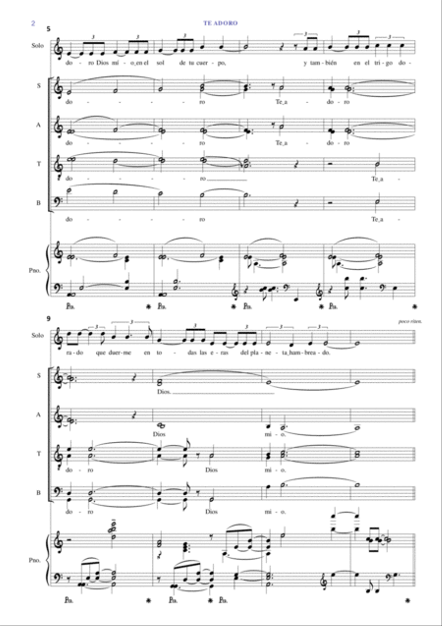 TE ADORO 4-Part scores gallery preview page 6