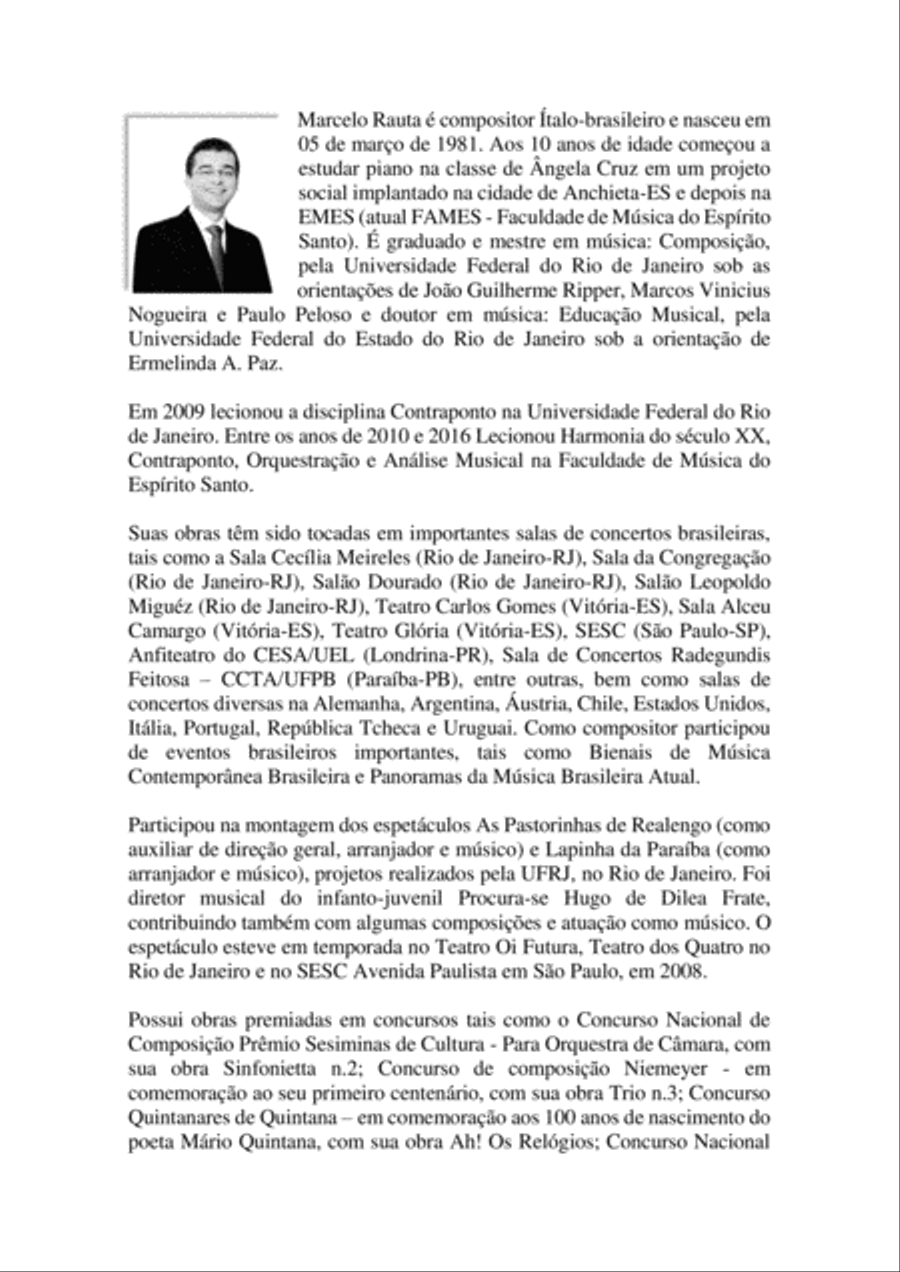 Concerto para Flauta e Orquestra de Cordas (Concerto for Flute and String Orchestra) - FULL SCORE Chamber Orchestra scores gallery preview page 4