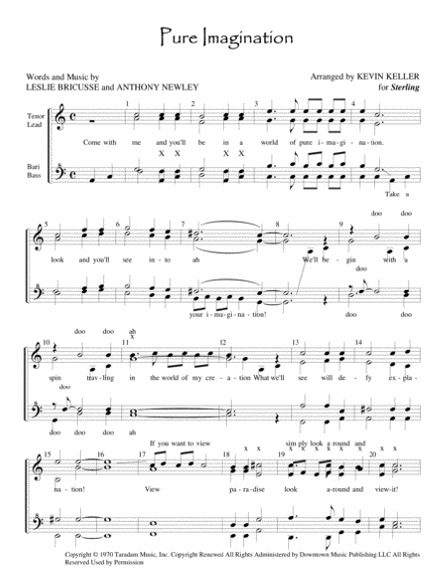 Pure Imagination Pure Imagination SSAA scores gallery preview page 1