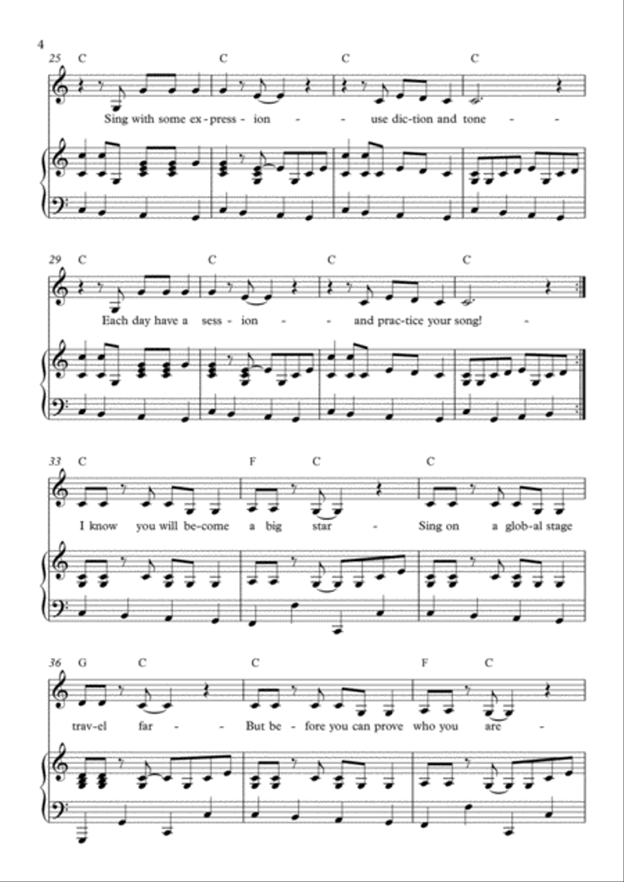 Practice Your Song! Voice scores gallery preview page 4