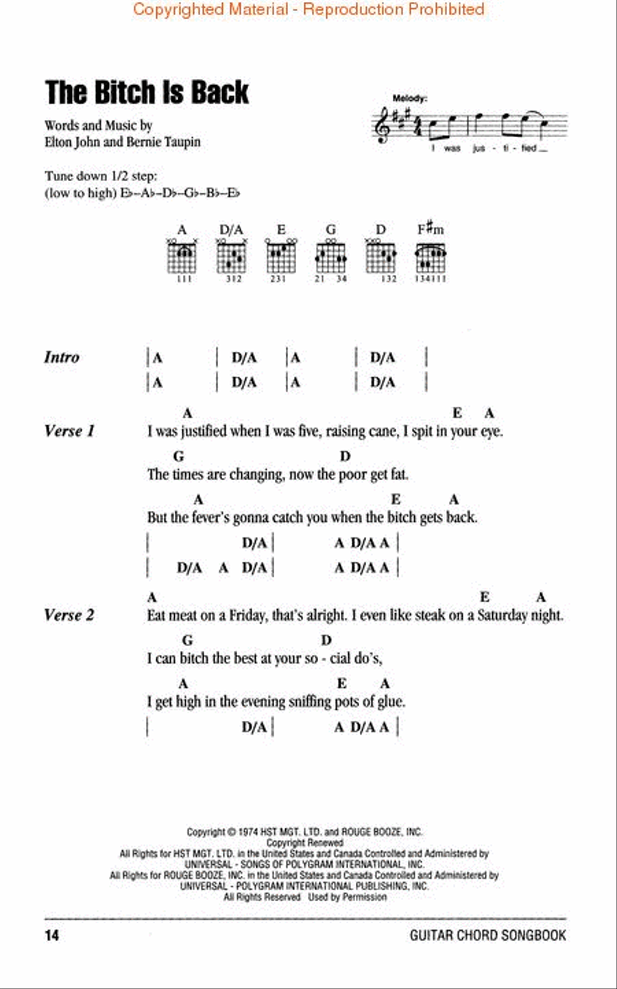 Elton John Electric Guitar scores gallery preview page 4