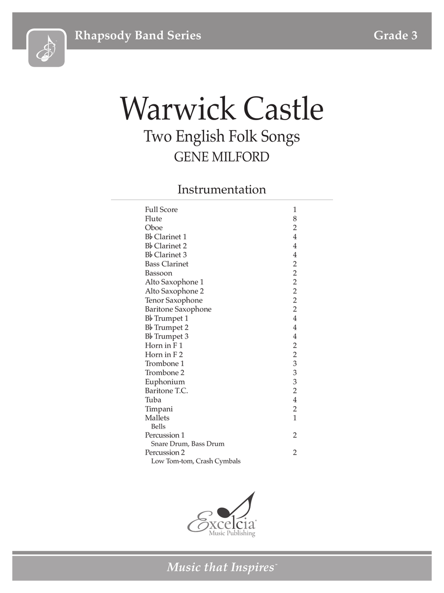 Warwick Castle (Score) Warwick Castle (Score) Concert Band scores gallery preview page 2