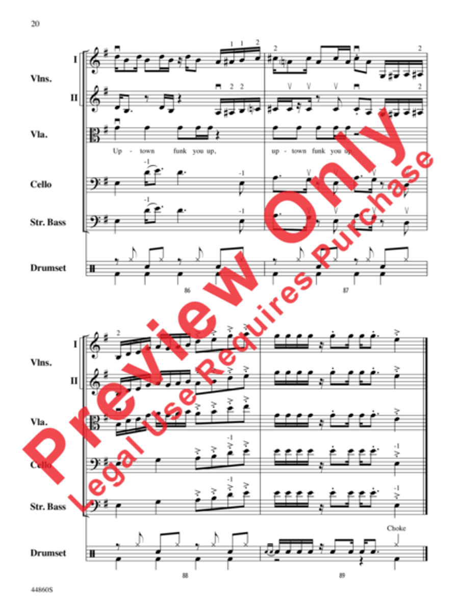 Uptown Funk String Orchestra scores gallery preview page 21