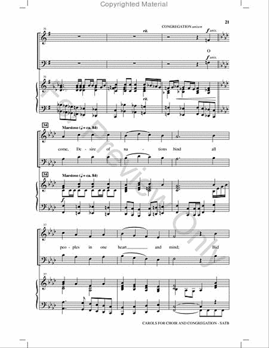 Carols for Choir and Congregation Choir scores gallery preview page 20