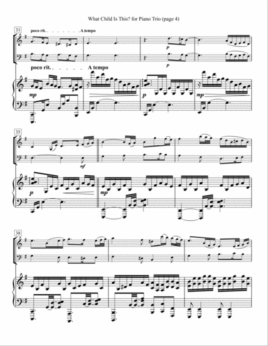 What Child Is This? for Piano Trio What Child Is This? for Piano Trio Piano Trio scores gallery preview page 4