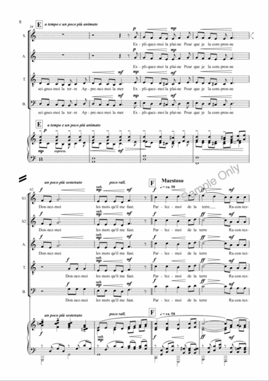 Parlez-Moi 4-Part scores gallery preview page 10