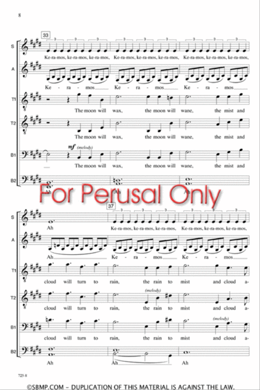 Keramos - SATB divisi Octavo Divisi scores gallery preview page 7